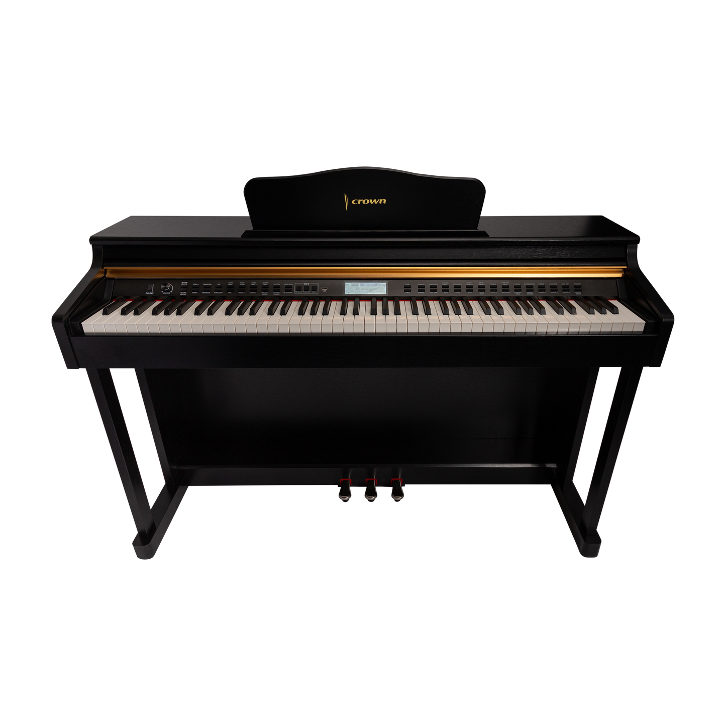 CROWN CDP-913-BLK UPRIGHT DIGITAL PIANO (Black)