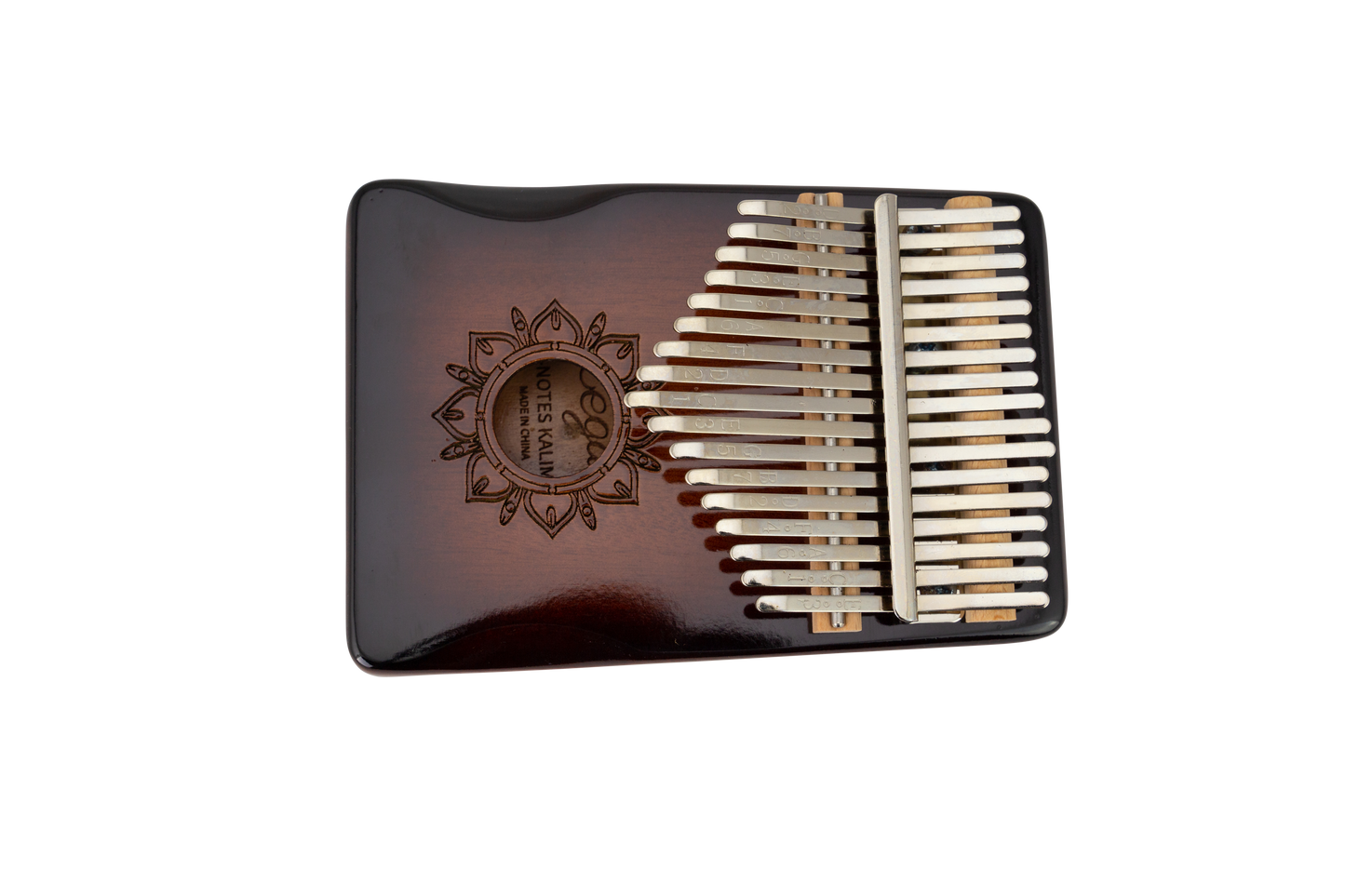 CEGA 17-KEY BOX KALIMBA, STAND&CASE - SUNBURST
