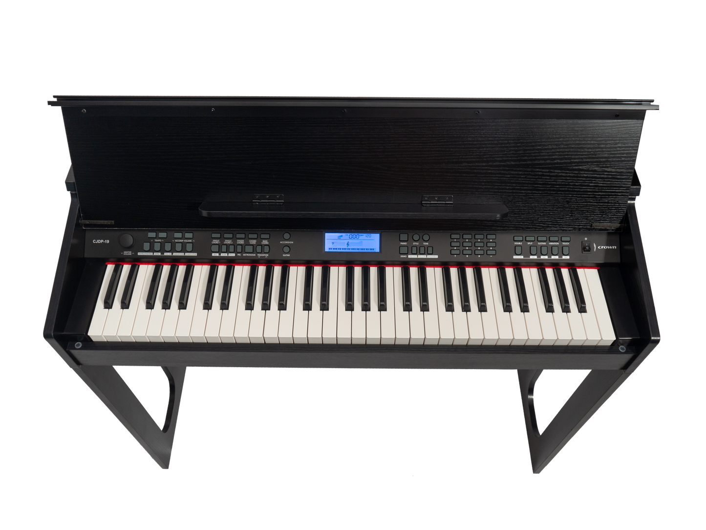 Crown CJDP 61-Key Touch Responsive Digital Piano (Black)