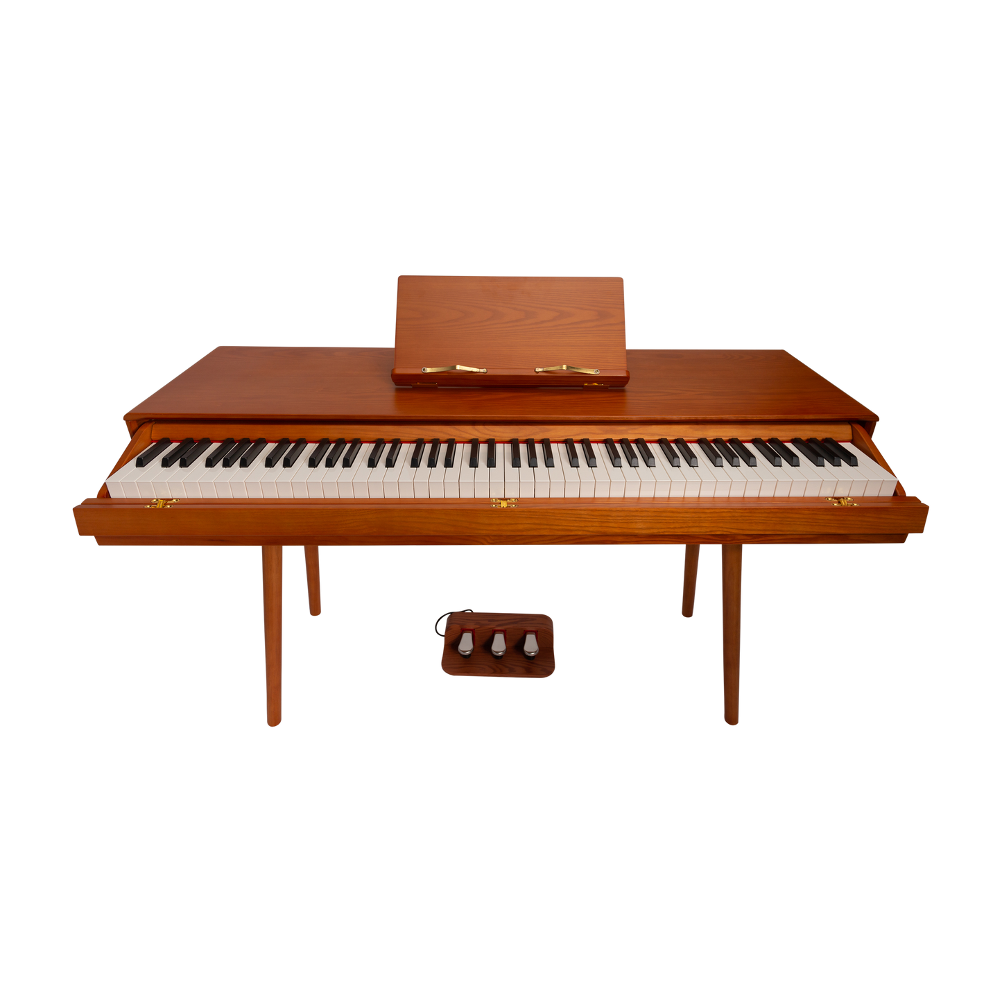 CROWN CMDP-909-WGN UPRIGHT HIDEAWAY DIGITAL PIANO (Solid Walnut)
