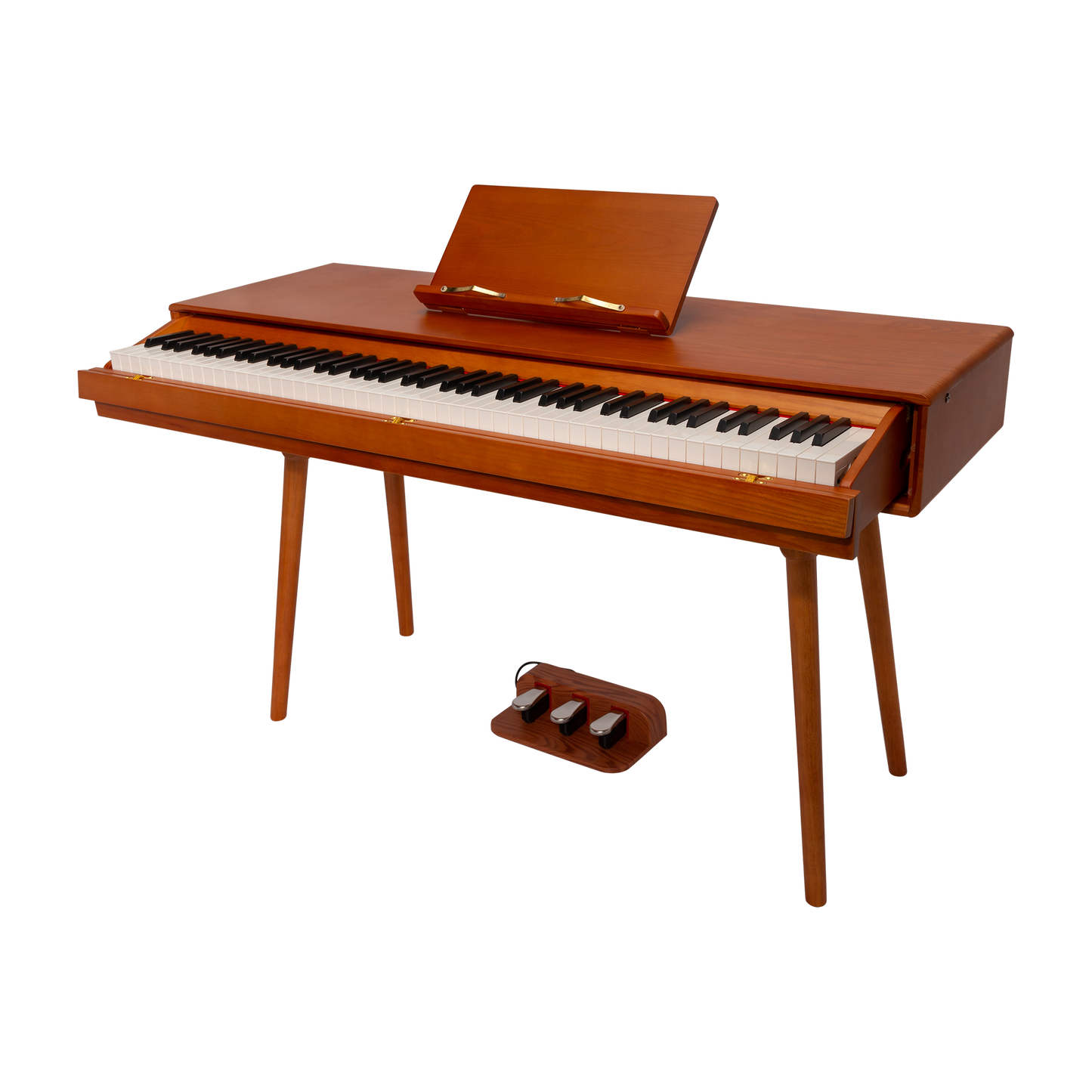 CROWN CMDP-909-WGN UPRIGHT HIDEAWAY DIGITAL PIANO (Solid Walnut)