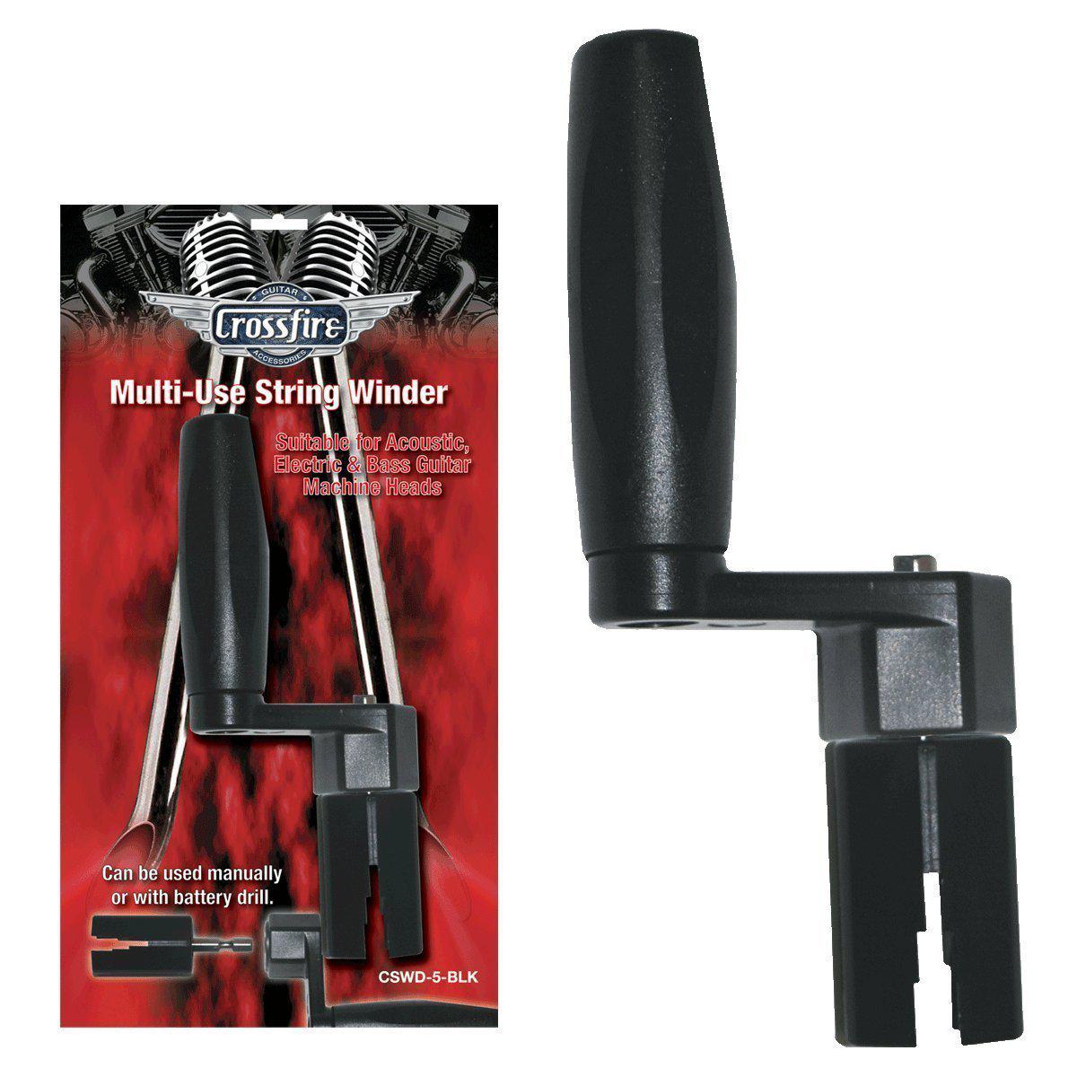 Crossfire Heavy Duty Multi-Use Guitar String Winder (Removable Head For Use With Drill)