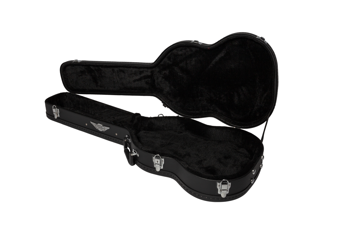 Crossfire Standard Shaped SG-Style Electric Guitar Hard Case (Black)