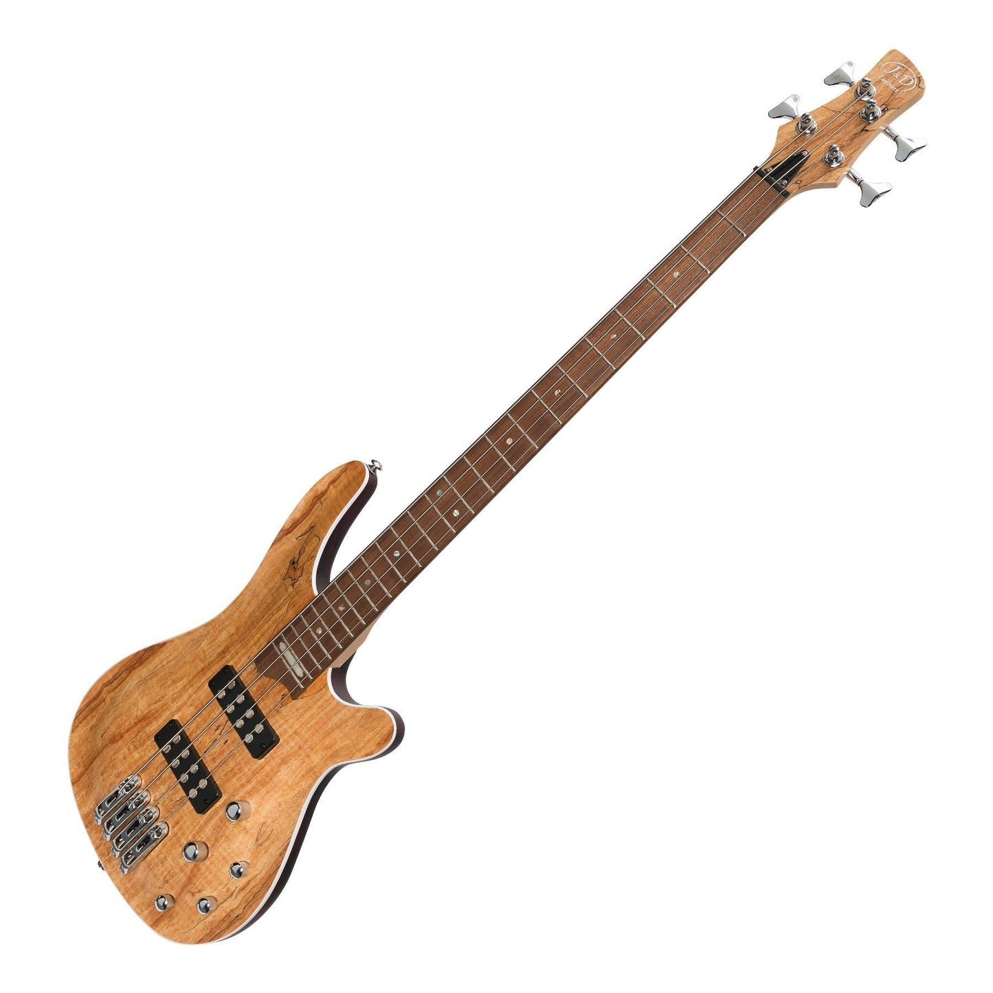 J&D Luthiers '20 Series' 4-String Contemporary Active Electric Bass Guitar (Natural Satin)