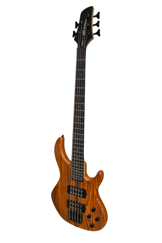 J&D Luthiers 5-String T-Style Contemporary Active Electric Bass Guitar (Natural Satin)
