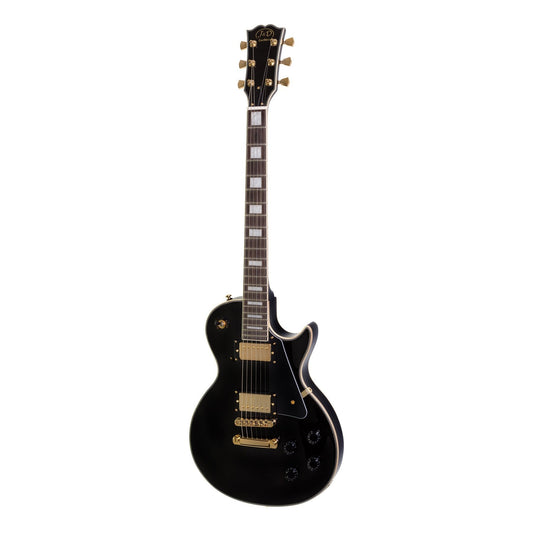 J&D Luthiers LP-Custom Style Electric Guitar (Black)-JD-DLC-BLK