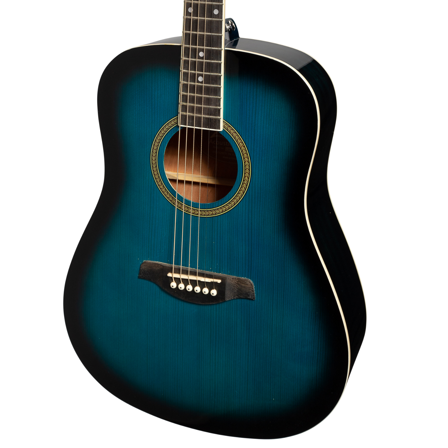 Lorden Acoustic Dreadnought Guitar (Blueburst)