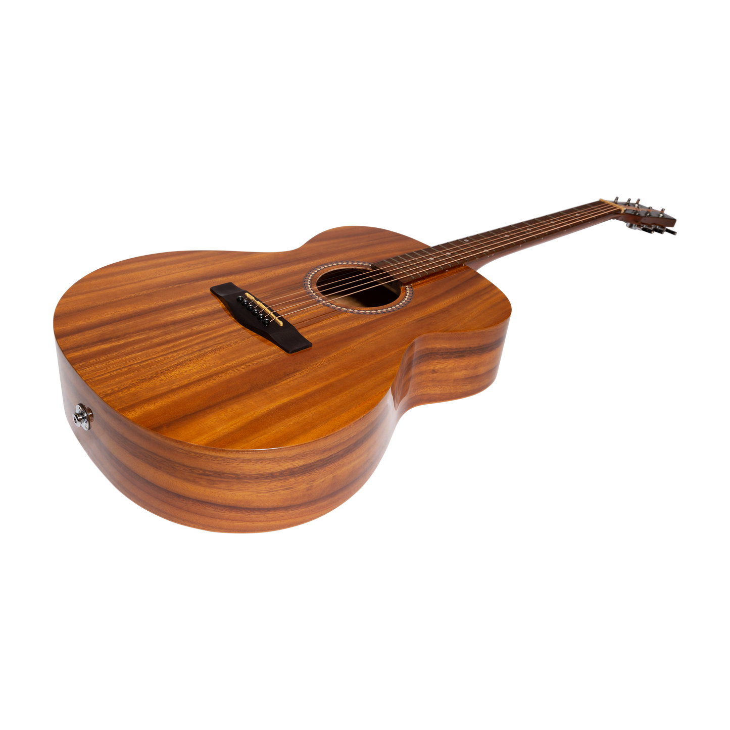 Martinez Left Handed Acoustic-Electric Gloss Small Body Guitar (Koa)