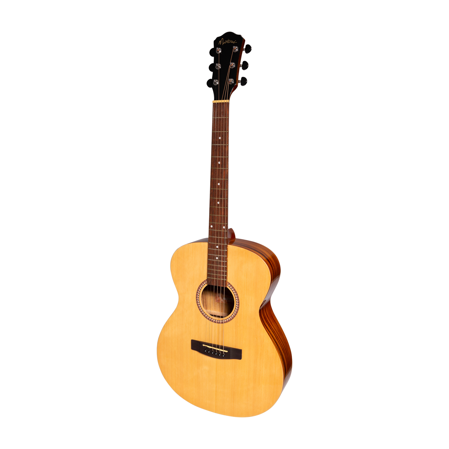 Martinez Acoustic-Electric Gloss Small Body Left Handed Guitar (Spruce/Koa)