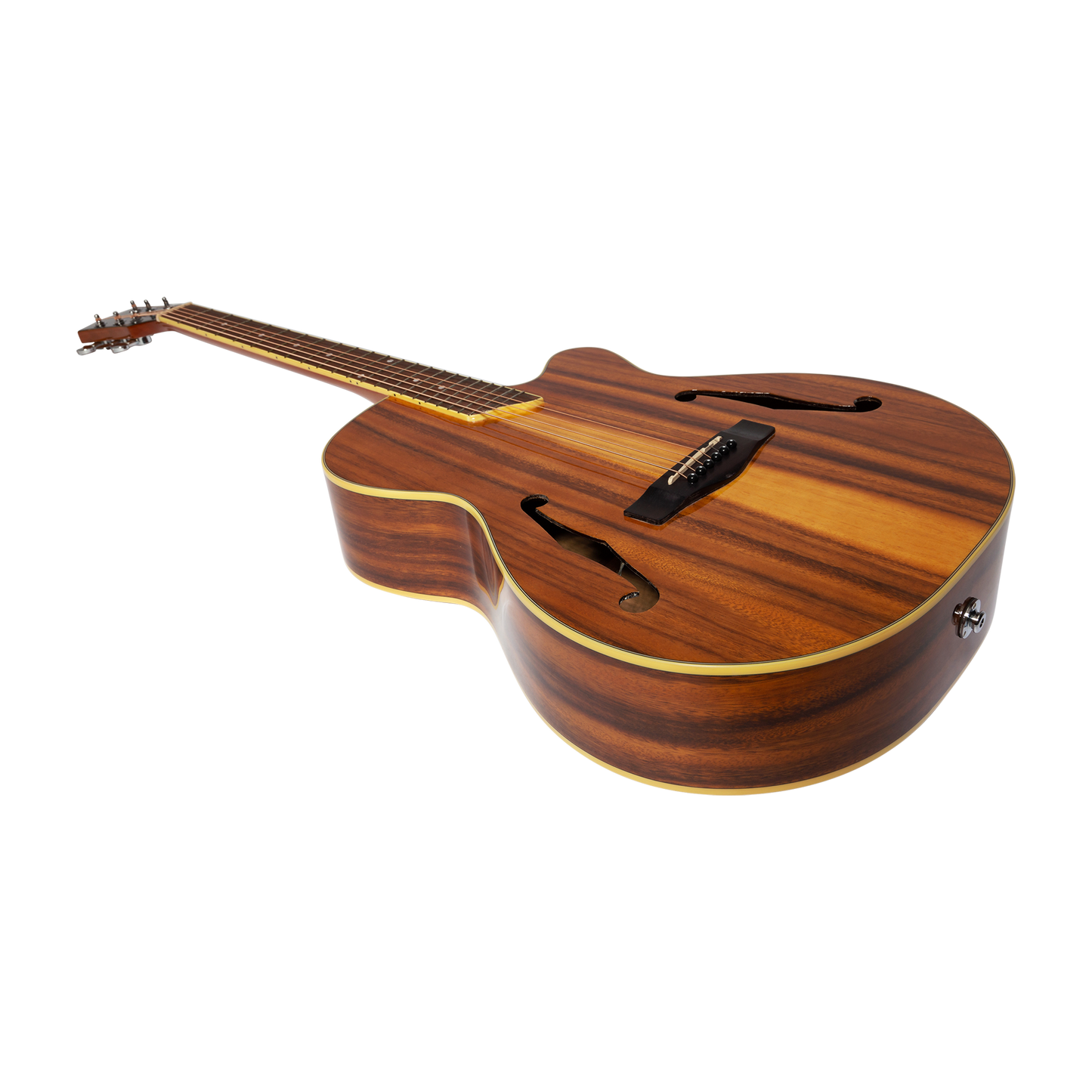Martinez Jazz Hybrid Acoustic-Electric Gloss Small Body Cutaway Guitar (Koa)