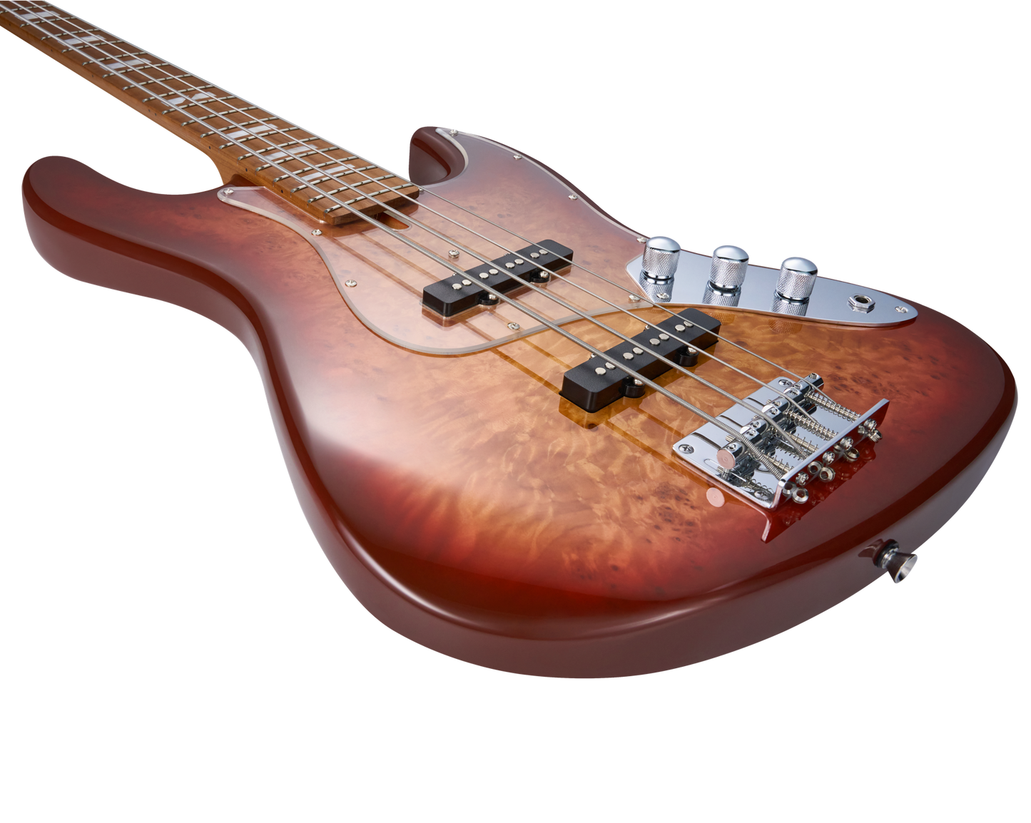 MOOER MBJ420 JZ-STYLE ELECTRIC BASS GUITAR (RED BURST)