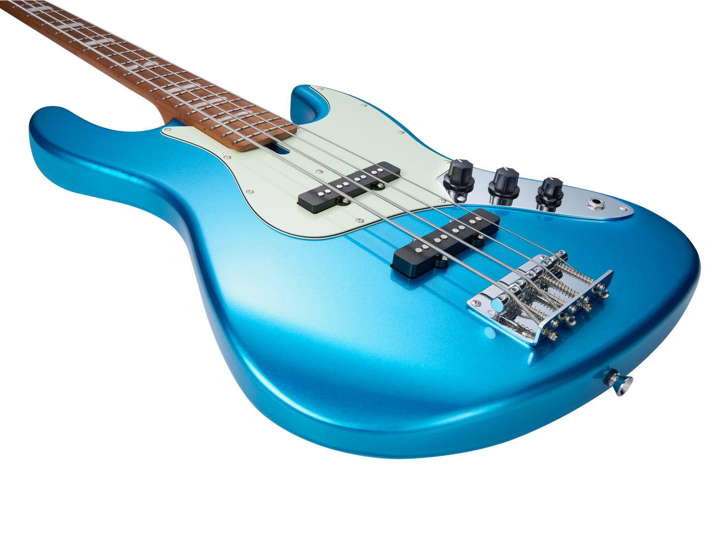 MOOER MBJ410 JZ-STYLE ELECTRIC BASS GUITAR (METAL BLUE)