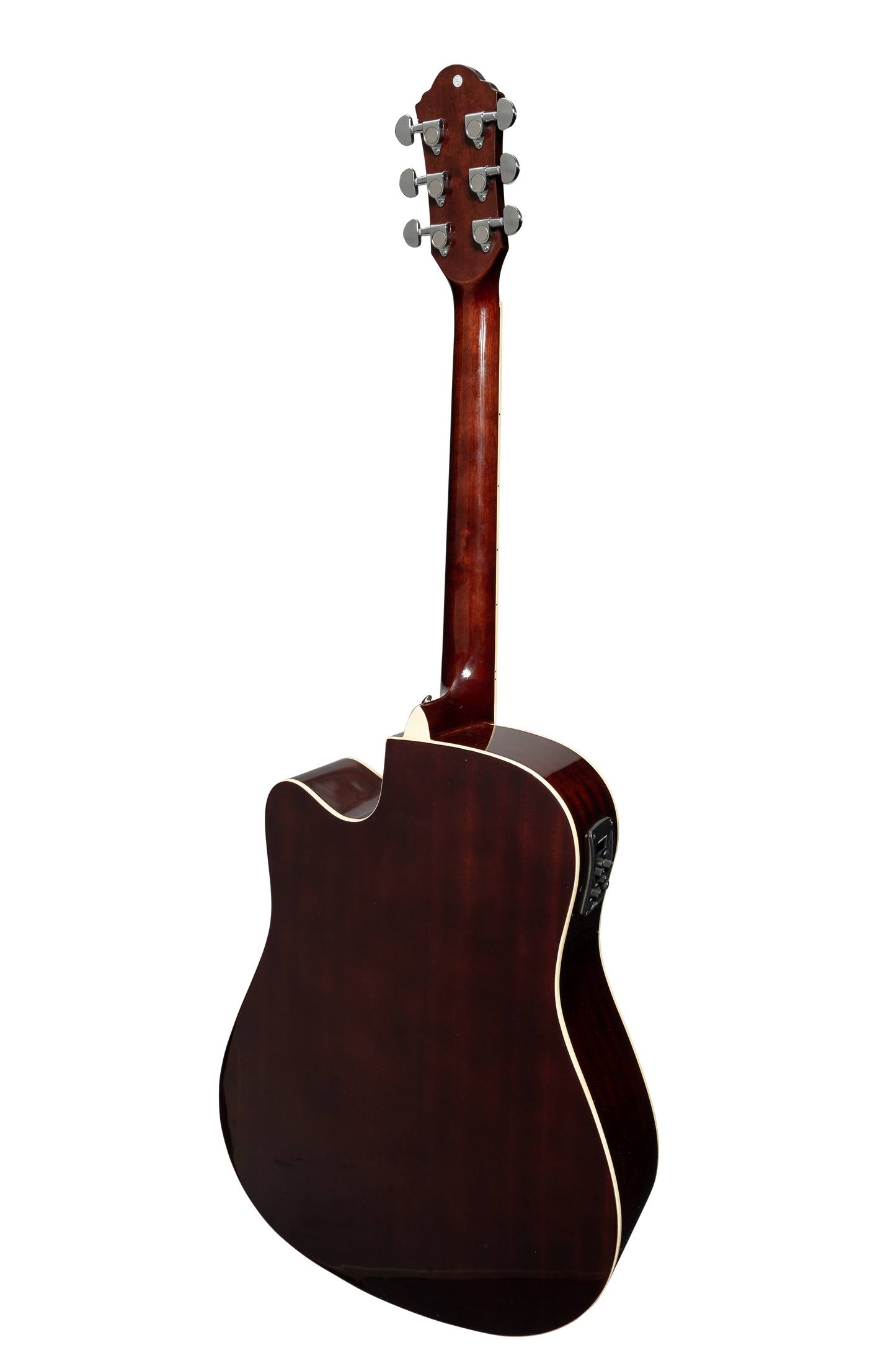 Martinez '41 Series' Dreadnought Acoustic Guitar. Cut-away Gloss Finish (Gloss Brown Burst)