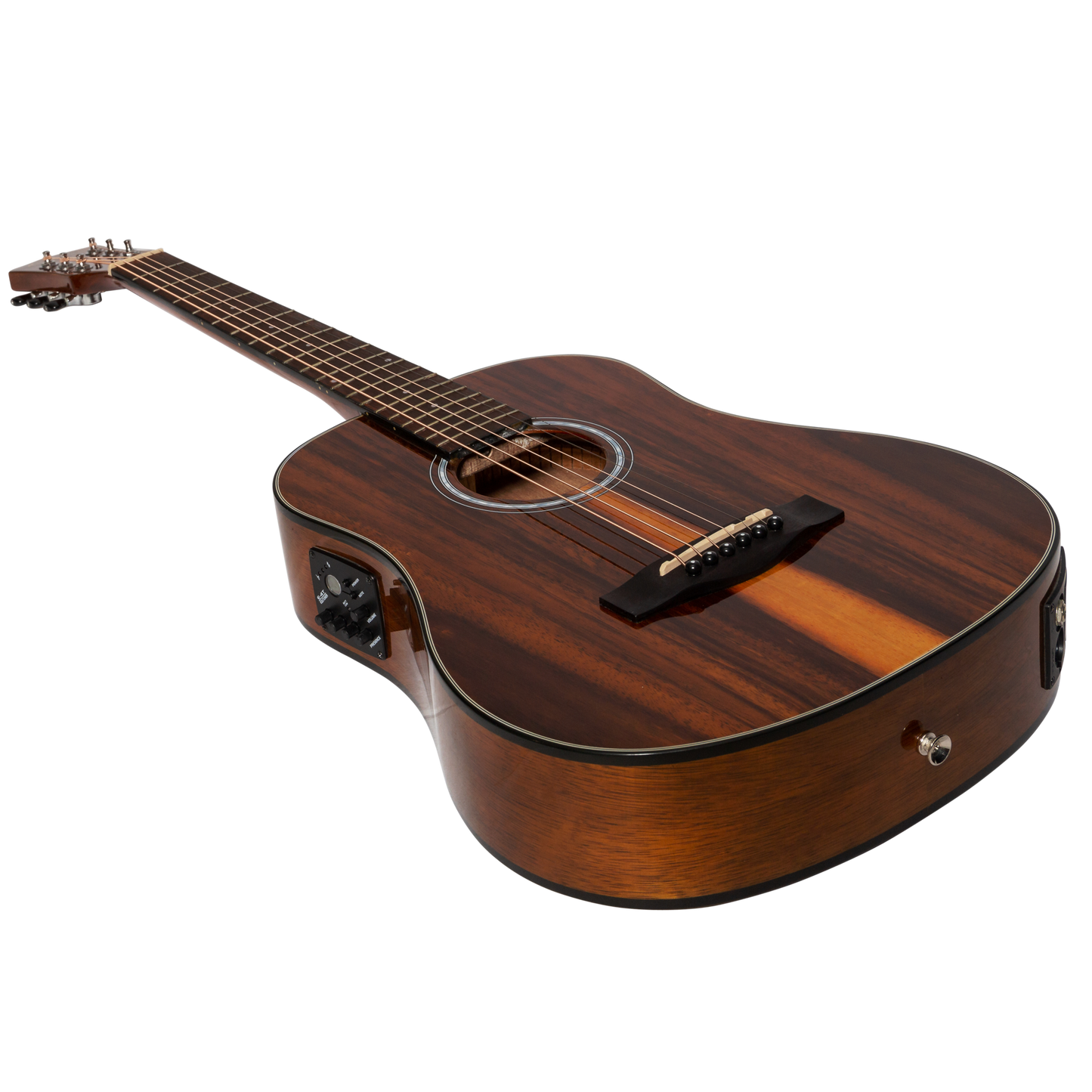 Martinez '51 Series' Acoustic-Electric Babe Traveller Guitar Teakwood (Gloss)