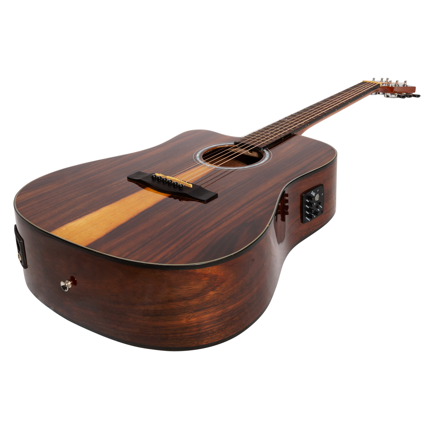 Martinez '51 Series' Left Handed Acoustic-Electric Dreadnought Cutaway Guitar Teakwood (Gloss)