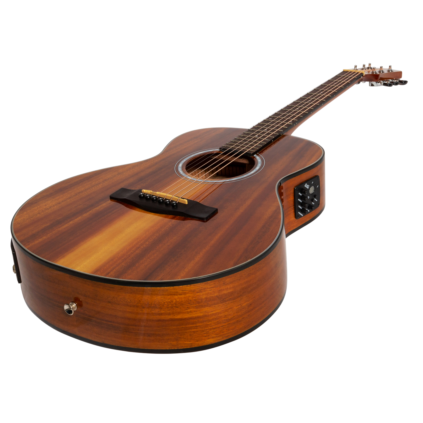 Martinez '51 Series' Left Handed Acoustic-Electric Short Scale Guitar Koa (Gloss)