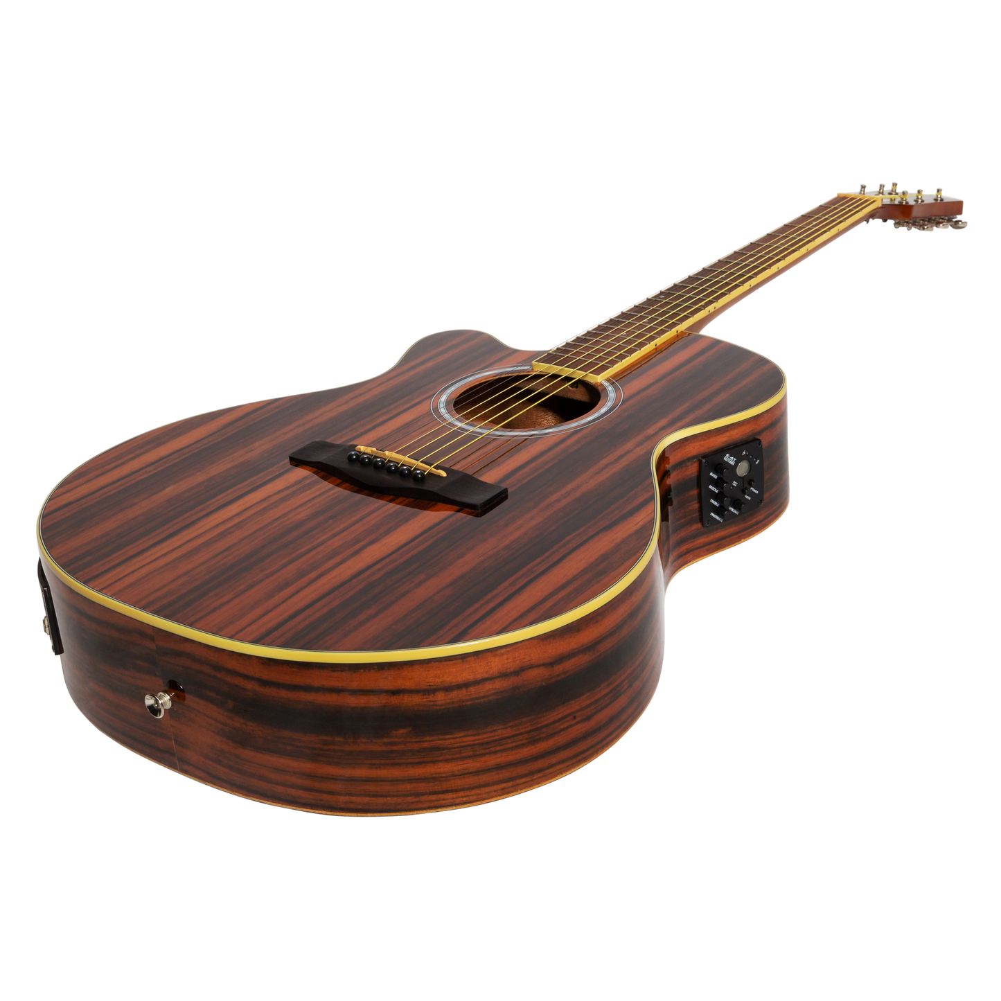 Martinez '51 Series' Left Handed Folk Size Cutaway Acoustic-Electric Guitar Amara (Gloss)