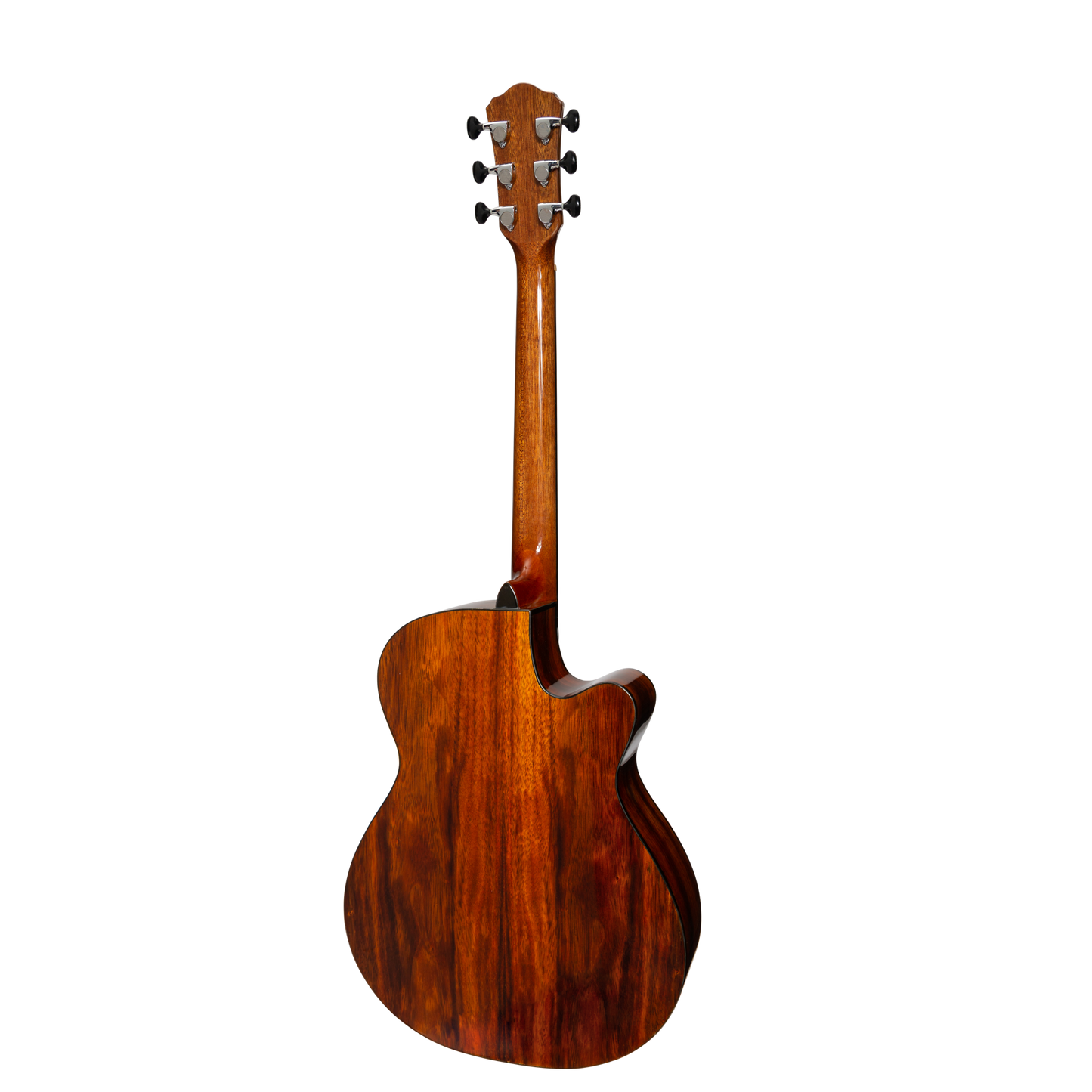 Martinez '51 Series' Left Handed Folk Size Cutaway Acoustic-Electric Guitar Teakwood (Gloss)