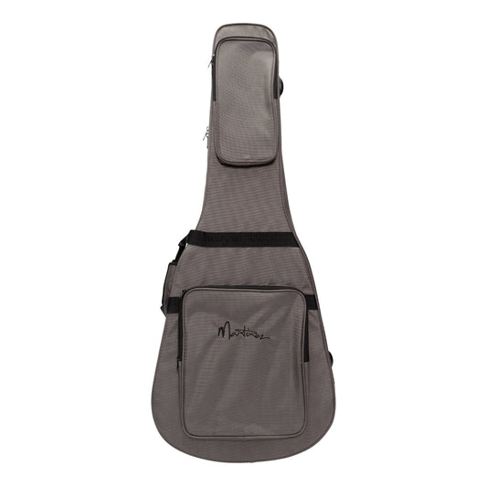 Martinez Deluxe Shaped Acoustic Guitar Polyfoam Case (Silver)-GC-A16P-SLV
