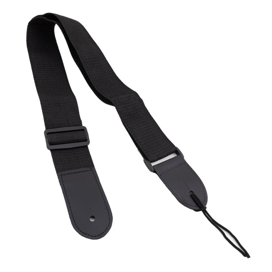 Martinez Nylon Adjustable Guitar Strap (Black)-M-ST-BLK