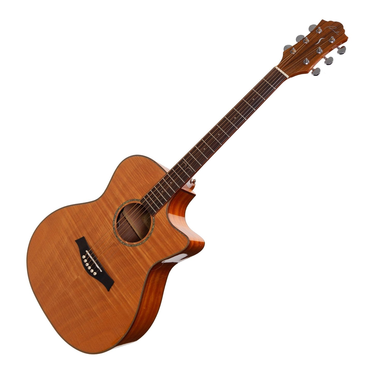 Ranch Flame Maple Top Acoustic Small-Body Cutaway Guitar (Natural Gloss)