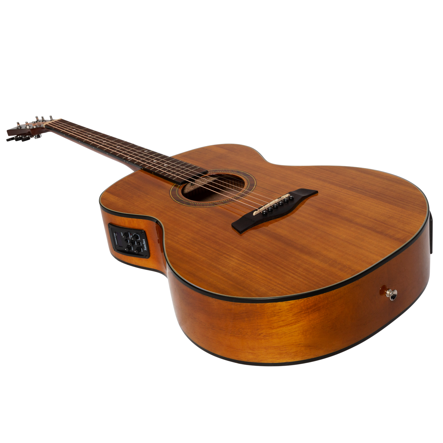 Sanchez Acoustic Electric Small Body Guitar Acacia (Gloss)