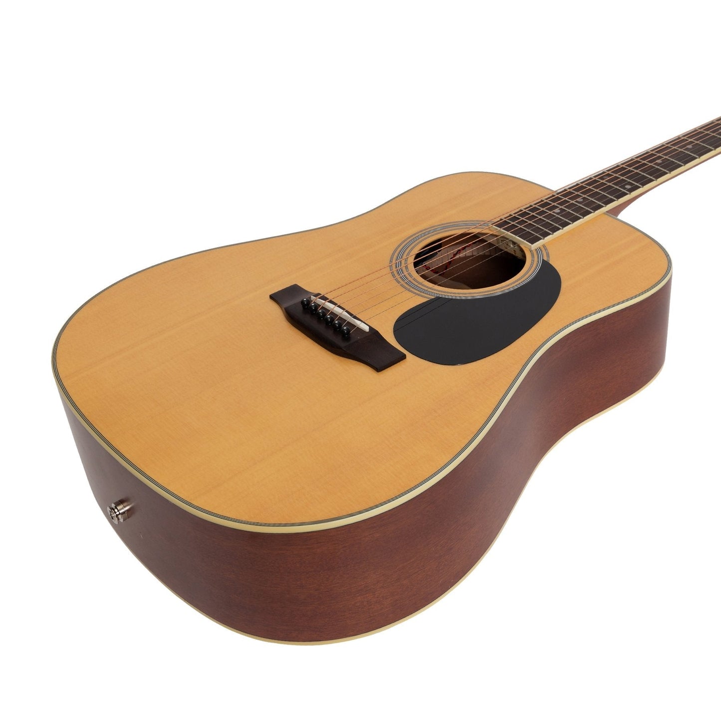 Saga '700 Series' Solid Spruce Top Acoustic Dreadnought Guitar (Natural Satin)