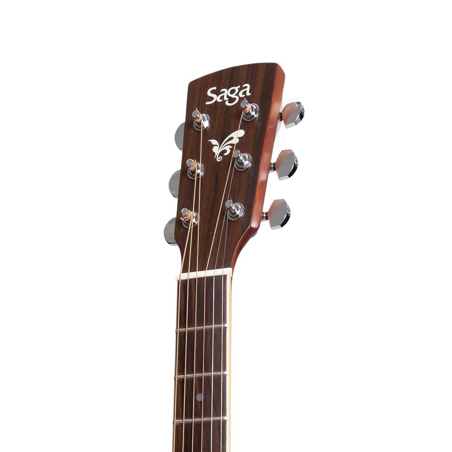 Saga '700 Series' Solid Spruce Top Acoustic Dreadnought Guitar (Natural Satin)
