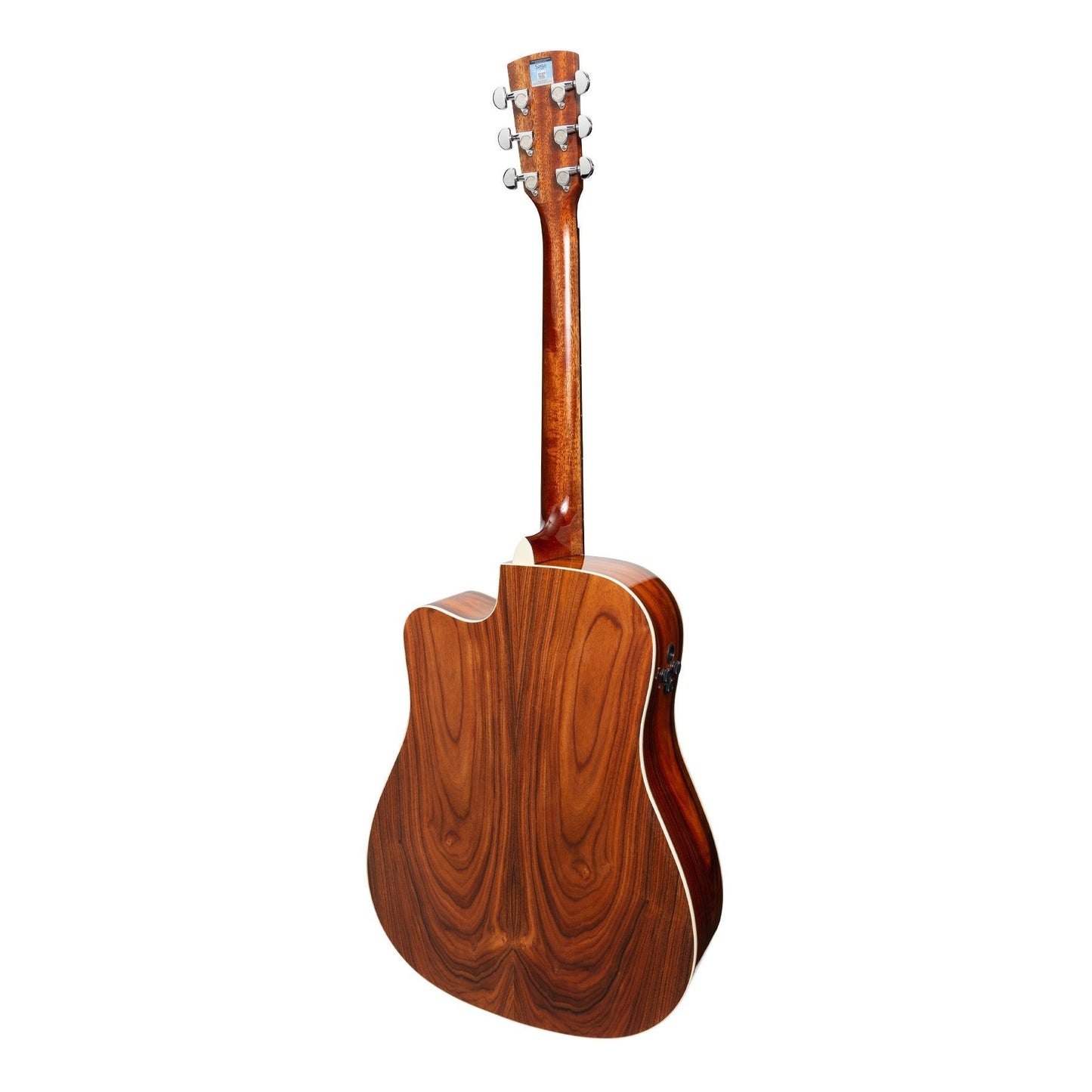Saga '850 Series' Solid Spruce Top Acoustic-Electric Dreadnought Guitar (Natural)