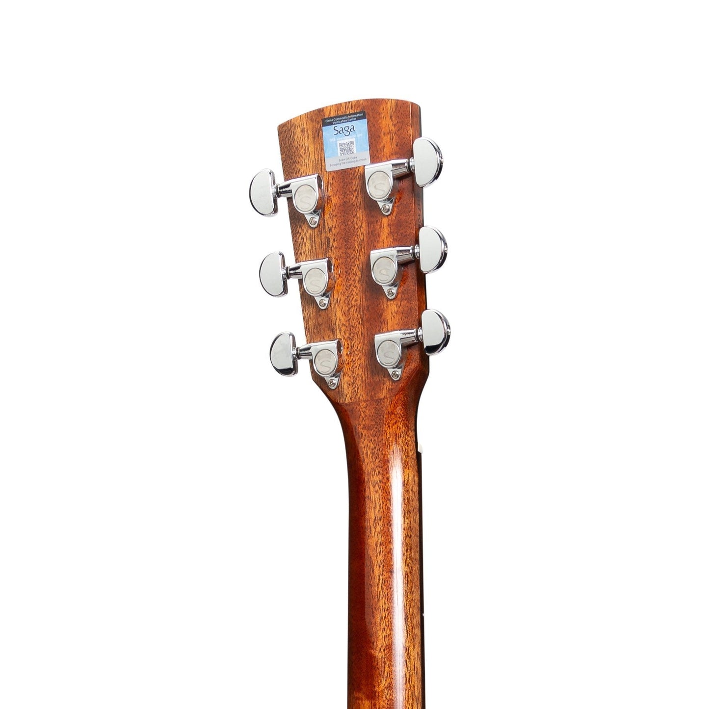 Saga '850 Series' Solid Spruce Top Acoustic-Electric Dreadnought Guitar (Natural)