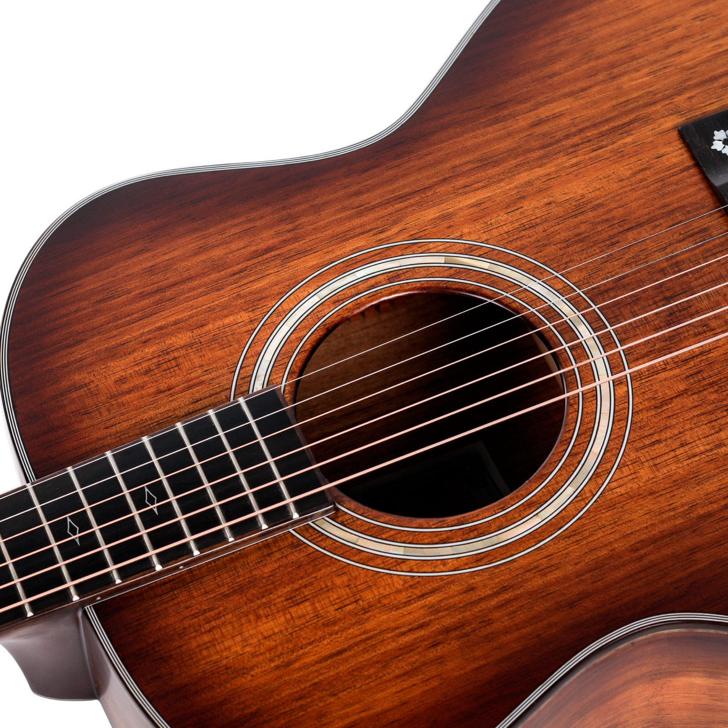 Saga K1G Solid Koa Black Wood Acoustic-Electric Guitar (Natural)