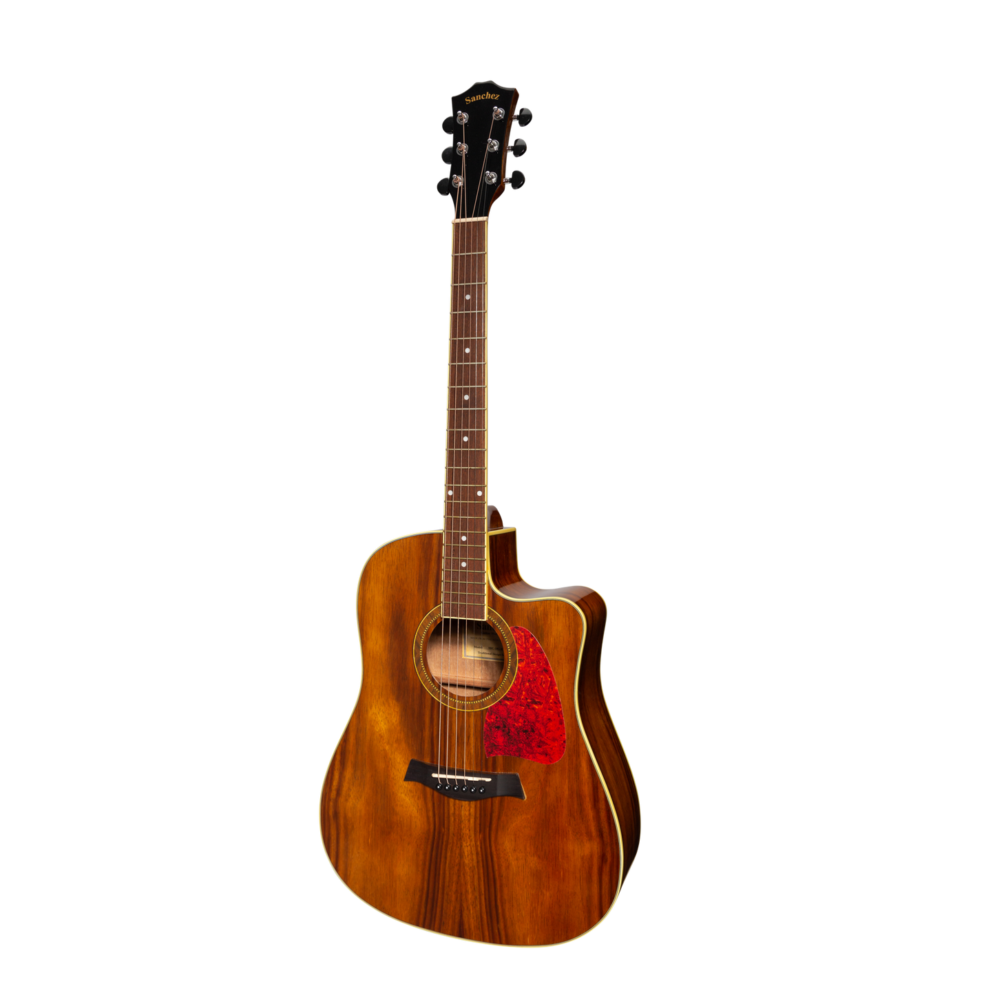 Sanchez Acoustic-Electric Dreadnought Cutaway Guitar Gloss (Rosewood)