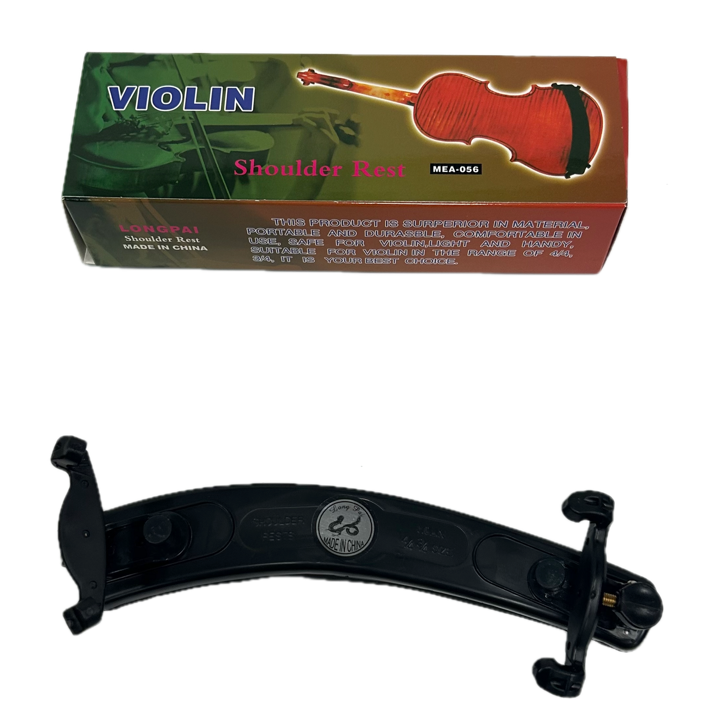 Steinhoff Violin Shoulder Rest 3/4 - 4/4 Size (Black)