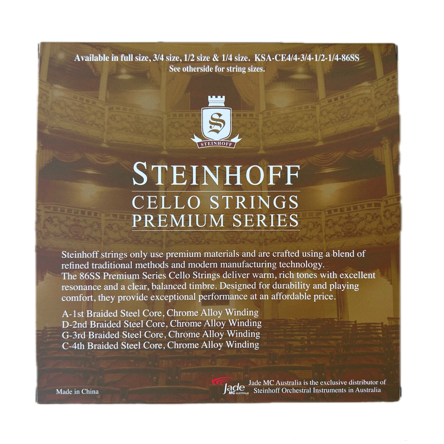 Steinhoff Cello Strings Premium Series (4/4 Size)