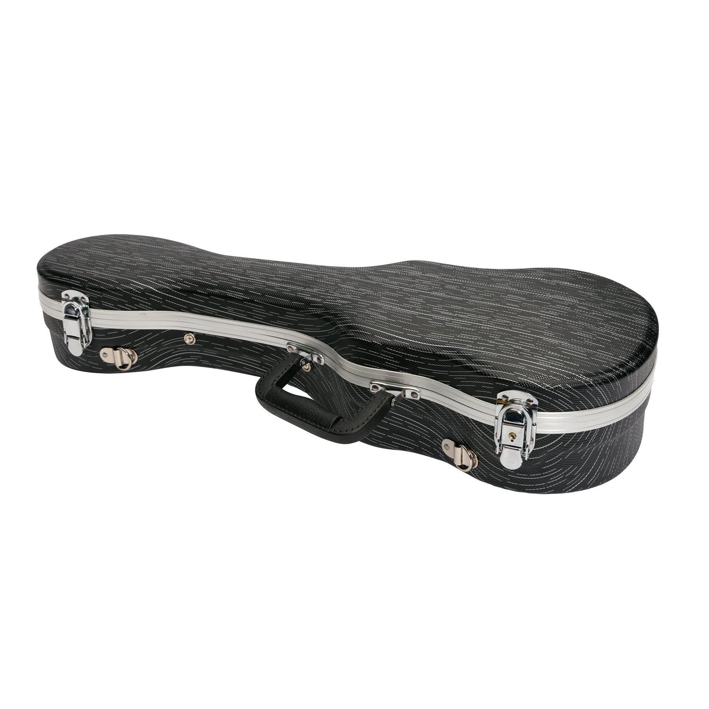 Tiki Deluxe Shaped Soprano Ukulele Flight Case (Grey/Black)