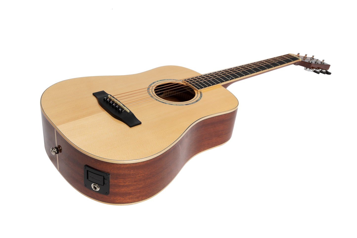Timberidge '1 Series' Spruce Solid Top Acoustic-Electric Traveller Mini Guitar (Natural Satin)