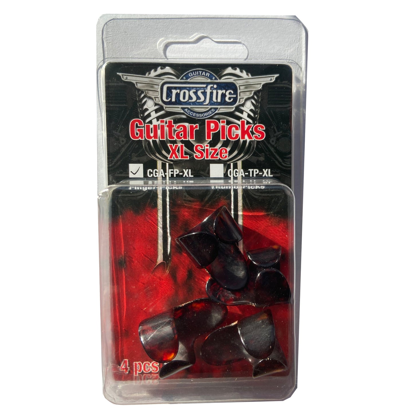 Crossfire XL Size Finger Picks (3 Pack)