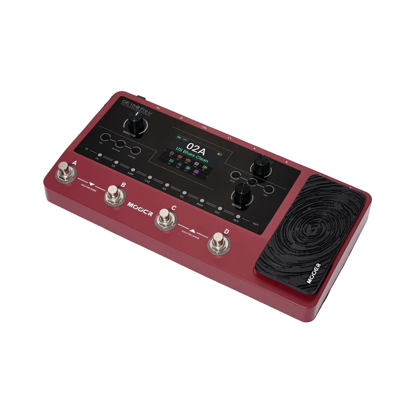 Mooer GE-150 Pro Li Guitar Multi-Effects Processor (Red)