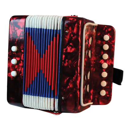 East Top Kids Accordion 10 Button (Red Sparkle)