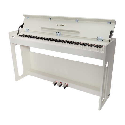Crown CDP806 – 88-Key Weighted Digital Piano (Gloss White)