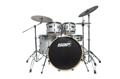 Sonic Drive 5-Piece Stage Series Drum Kit with Silent Cymbals (Silver Sparkle)