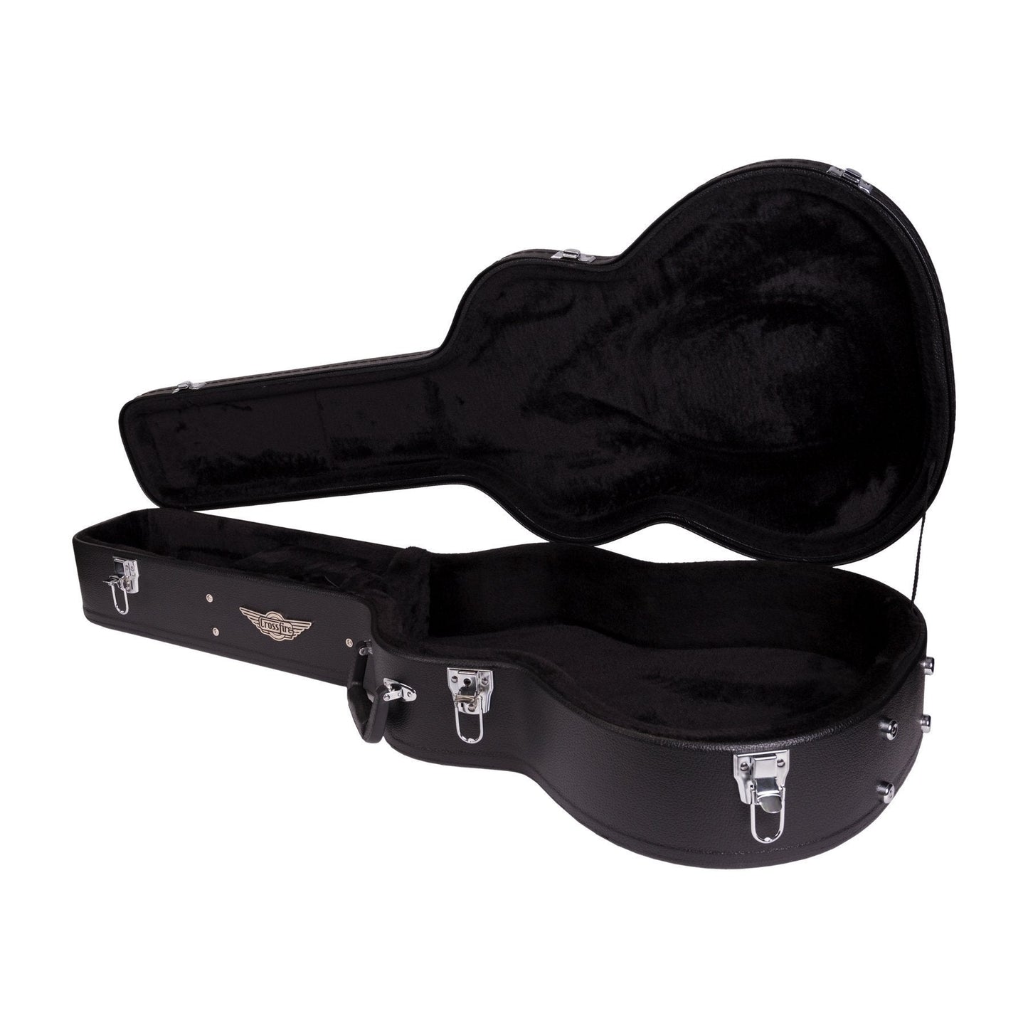 Crossfire Standard Shaped Parlour Guitar Hard Case (Black)