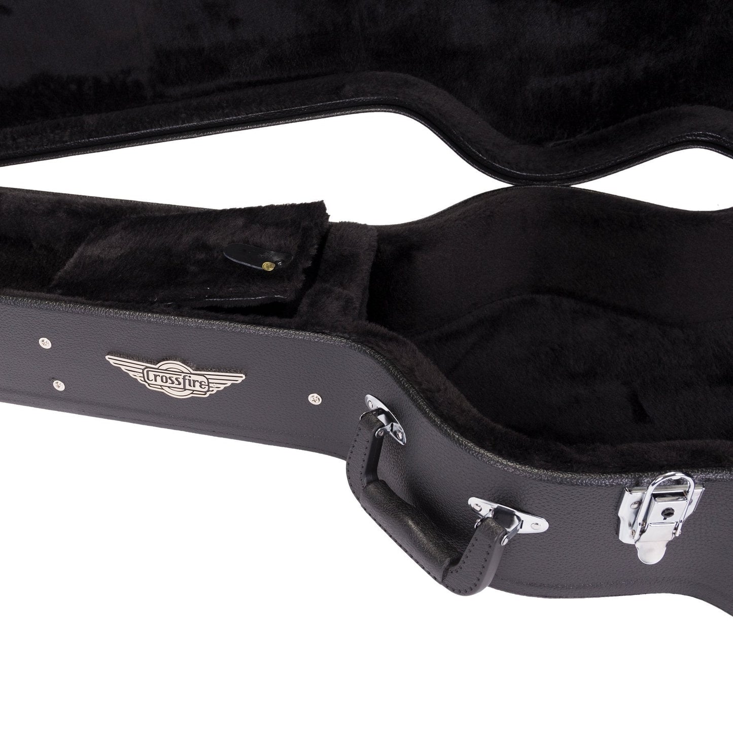 Crossfire Standard Shaped Parlour Guitar Hard Case (Black)