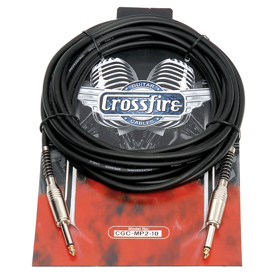 Crosssfire 10' / 3 Metre Instrument Cable with Straight Metal Jacks-CGC-MP2-10