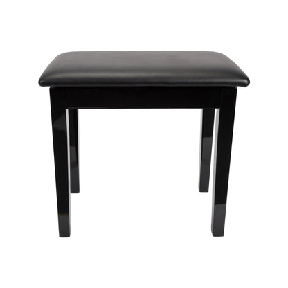 Crown Compact Piano Stool with Storage Compartment (Black)