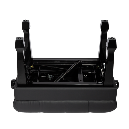 Crown Deluxe Skirted & Tufted Hydraulic Height Adjustable Piano Bench (Black)