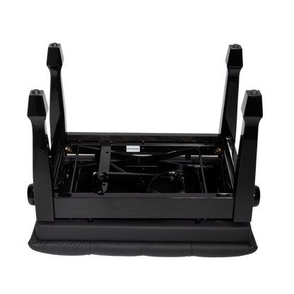 Crown Deluxe Tufted Hydraulic Height Adjustable Piano Bench (Black)