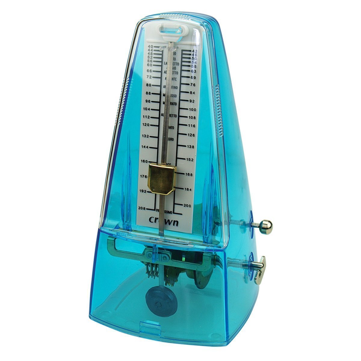 Crown Traditional Metronome (Transparent Blue)-CMT-19-LBL