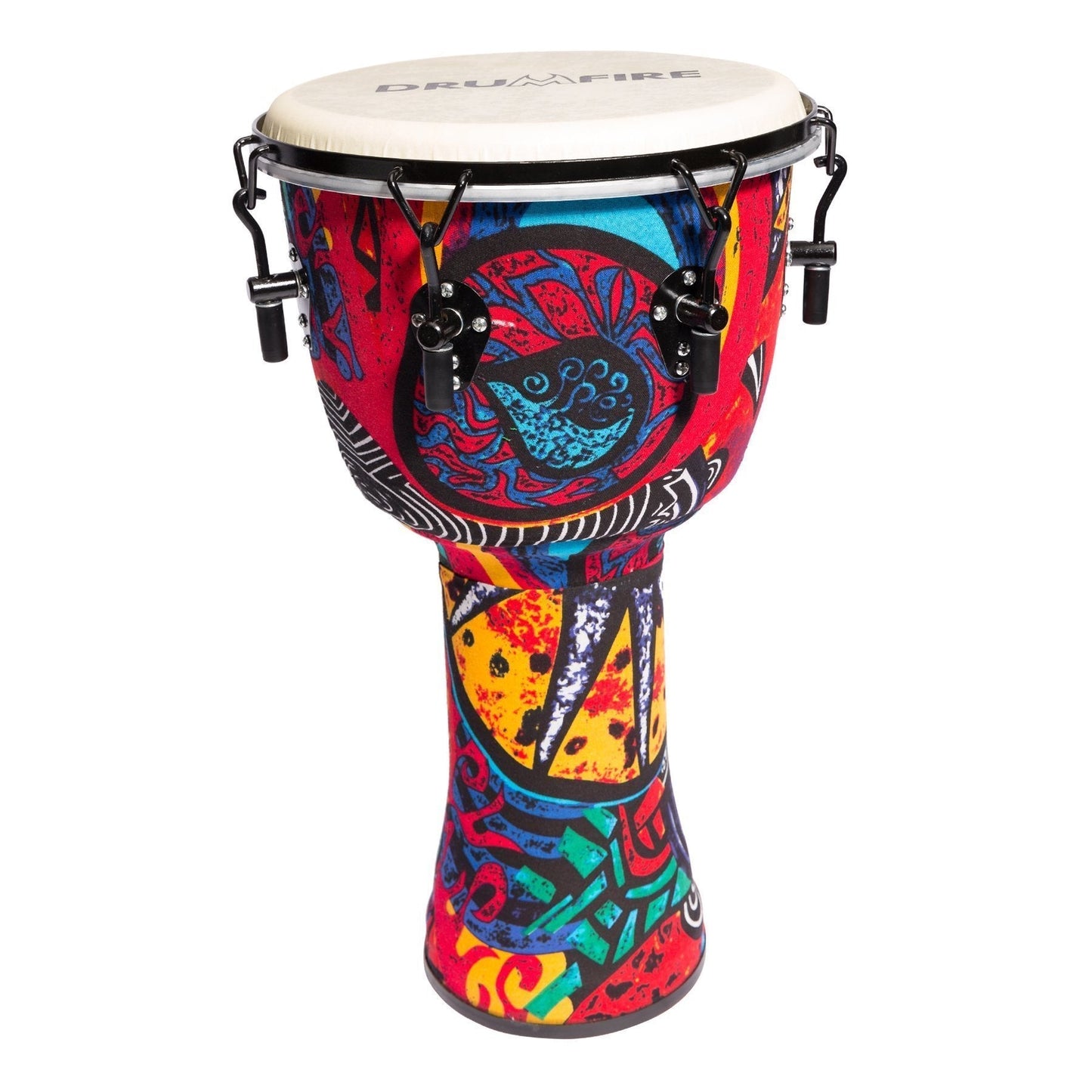 Drumfire 12" Tuneable Synthetic Head Djembe (Multicolour)