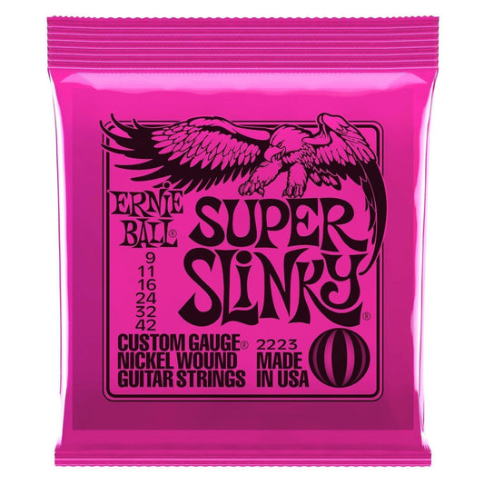 Ernie Ball 2223 Super Slinky Nickel Wound Electric Guitar Strings (9-42)-2223